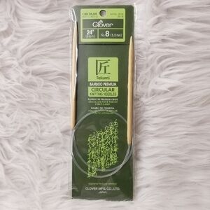 Clover Bamboo Premium Circular Knitting Needles 24" 5mm
